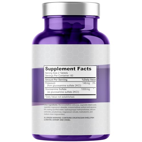 PLANT.O NUTRITION etiqueta de Glucosamina Sulfato Potasio con dosis
