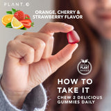 PLANT.O NUTRITION gominolas multivitamínicas, uso diario recomendado, apoyo al metabolismo energético