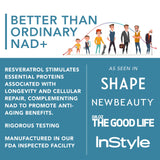 PLANT.O NUTRITION NAD+ resveratrol NMN: sinergia para la salud celular