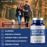 Cápsulas listas para uso diario en PLANT.O NUTRITION Quercetina con Bromelina