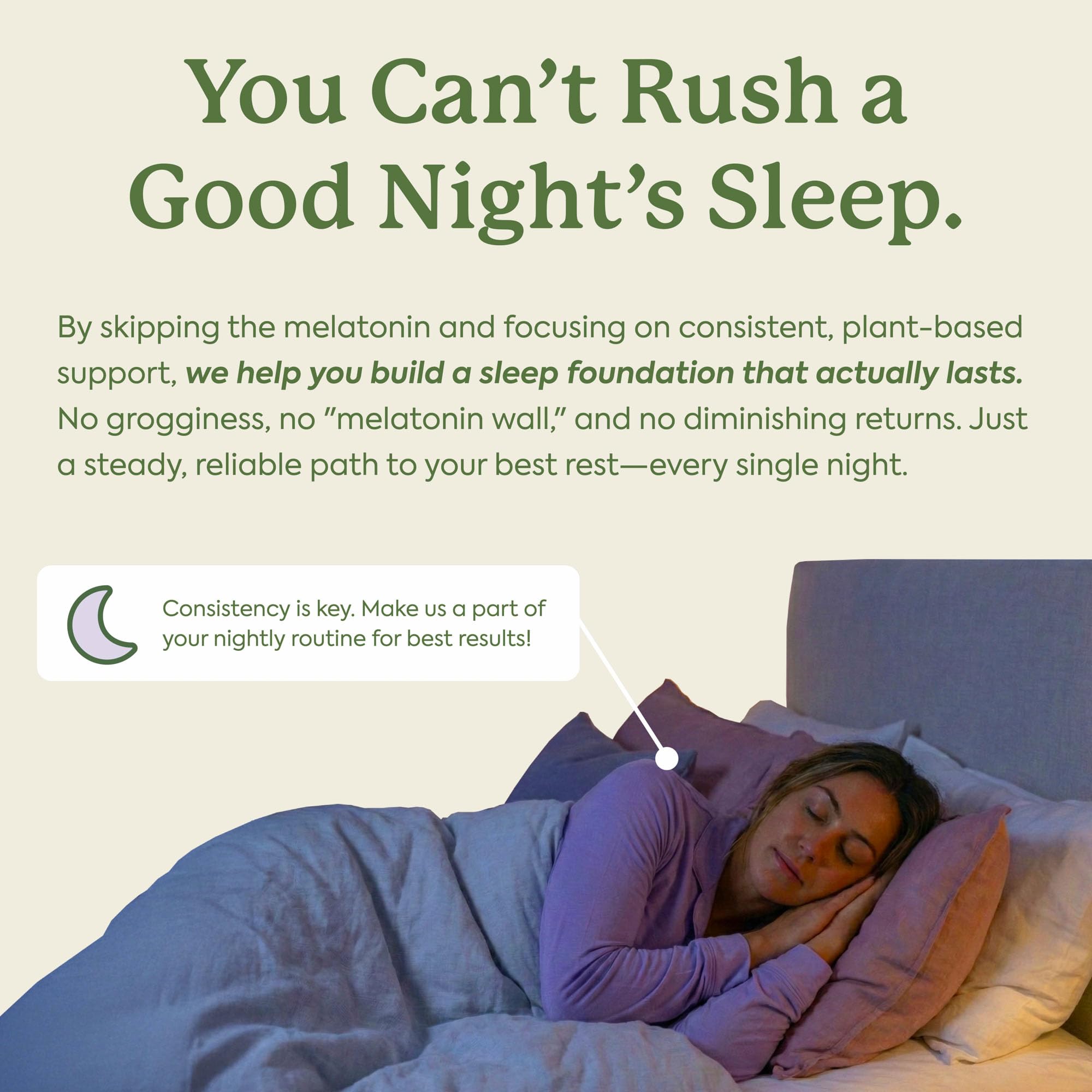 Gomitas WonderSleep sin melatonina para ritmos naturales.