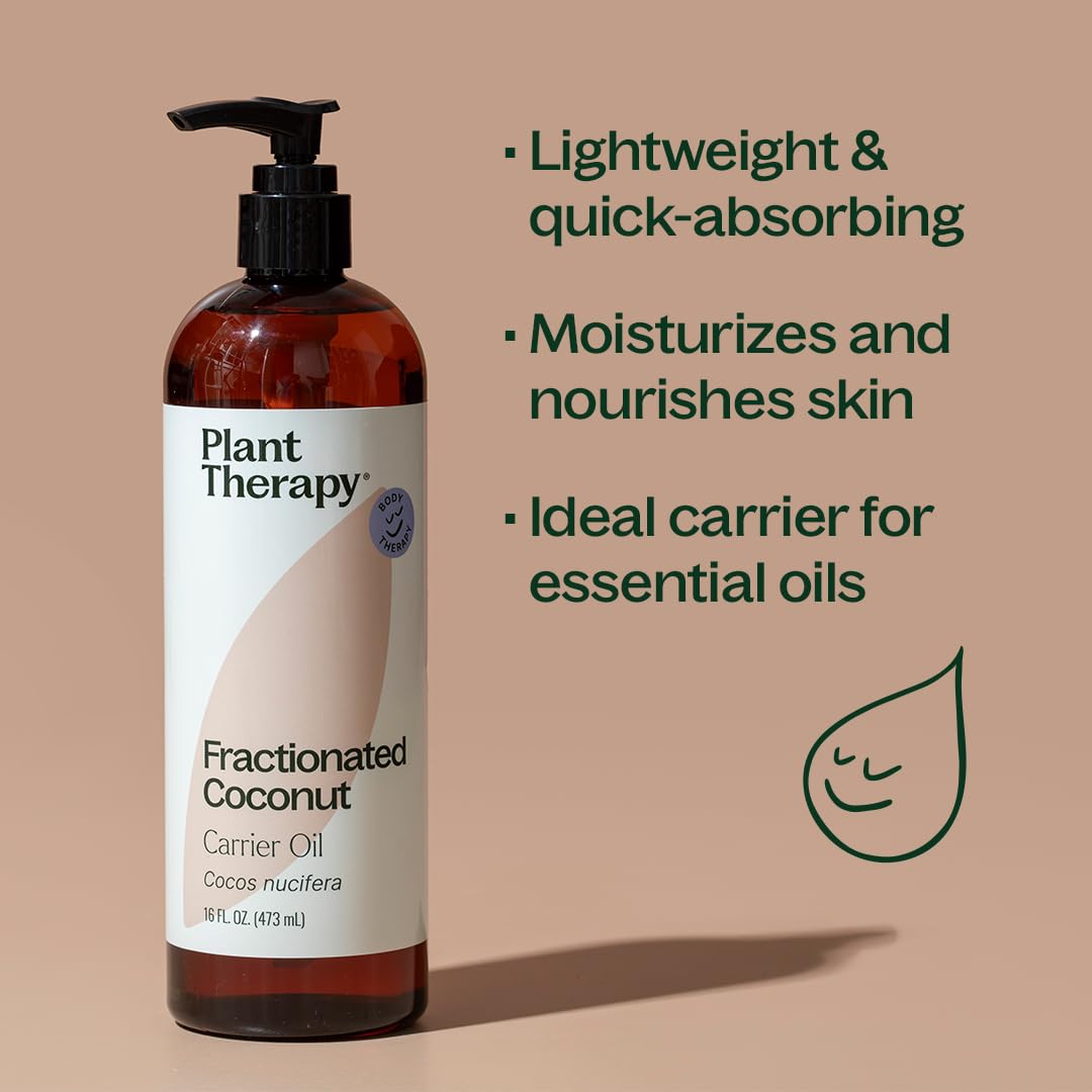Cuidado del cabello con Plant Therapy Aceite de Coco Fraccionado para hidratación