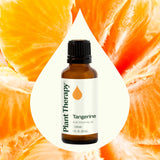 Plant Therapy Mandarina: etiqueta frontal que destaca calidad y pureza del aceite.