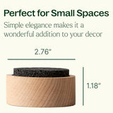 Plant Therapy base de madera natural sostiene la roca para un toque decorativo en tu espacio
