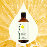 Difusor Plant Therapy con aceite de limón, aroma cítrico para ambientar espacios.