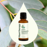 Plant Therapy Eucalyptus Globulus: etiqueta orgánica certificada que respalda pureza.