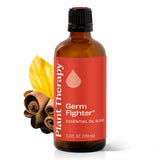 Plant Therapy Germ Fighter, botella frontal, aroma natural para el bienestar diario.