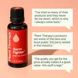 Germ Fighter de Plant Therapy, gotas puras para uso directo o difusor