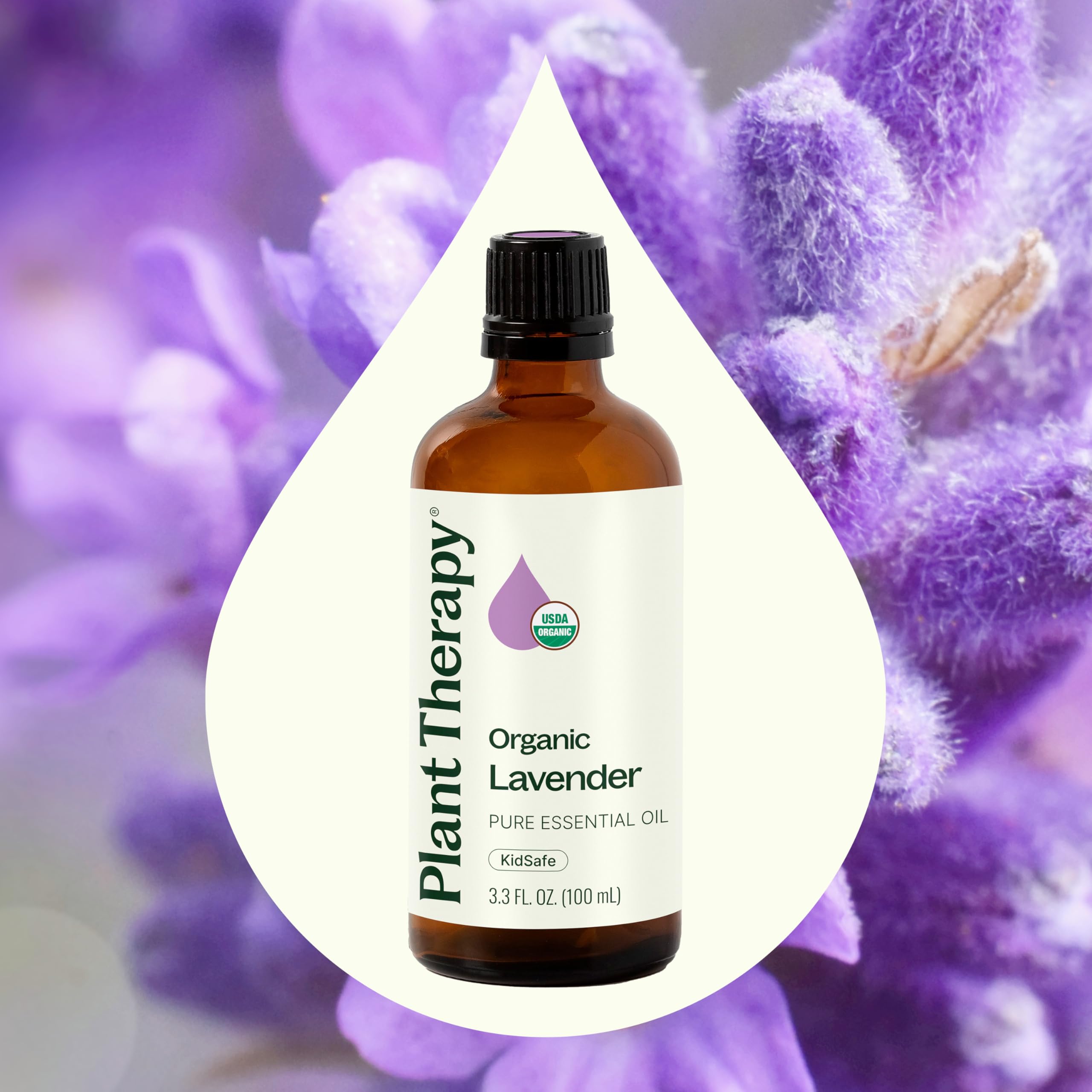 Plant Therapy Lavanda Orgánica cuida la piel con aroma relajante suave.