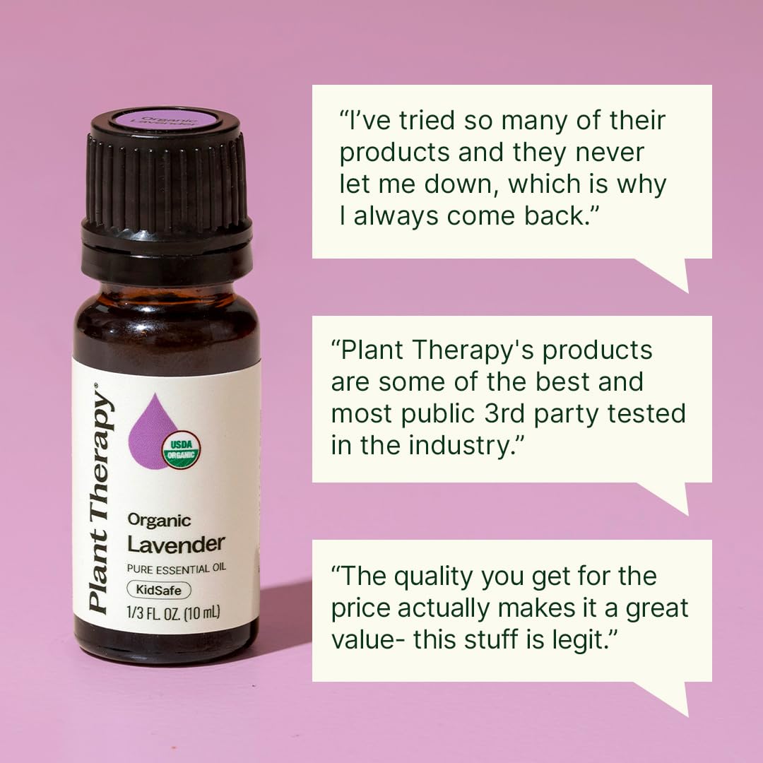 Plant Therapy lavanda orgánica aplicada en piel, tónico capilar suave