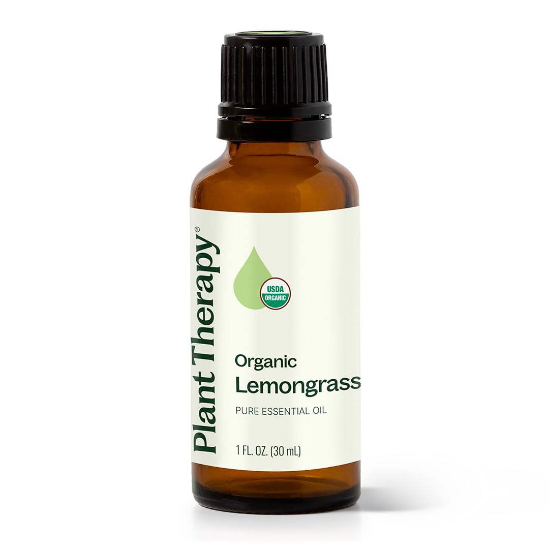 Plant Therapy Lemongrass frasco de aceite esencial para aromaterapia y bienestar.