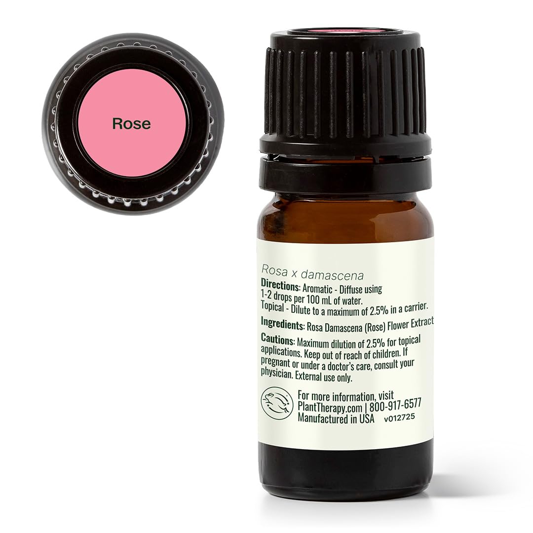 Plant Therapy Rose Absolute, aplicación aromatica diaria, apoyo emocional suave y centrado.