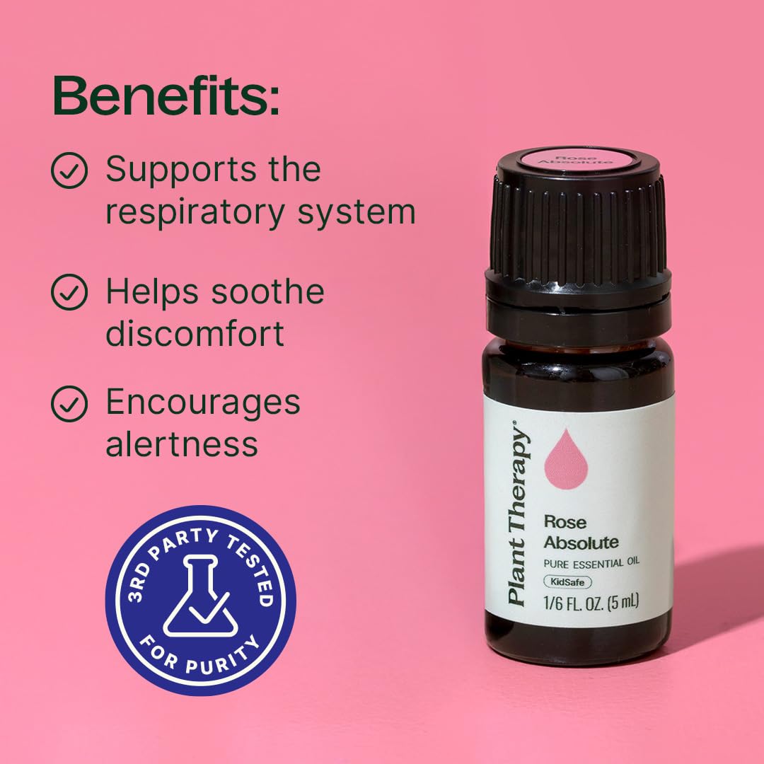 Plant Therapy Rose Absolute, difusor, aroma envolvente para relajación nocturna.