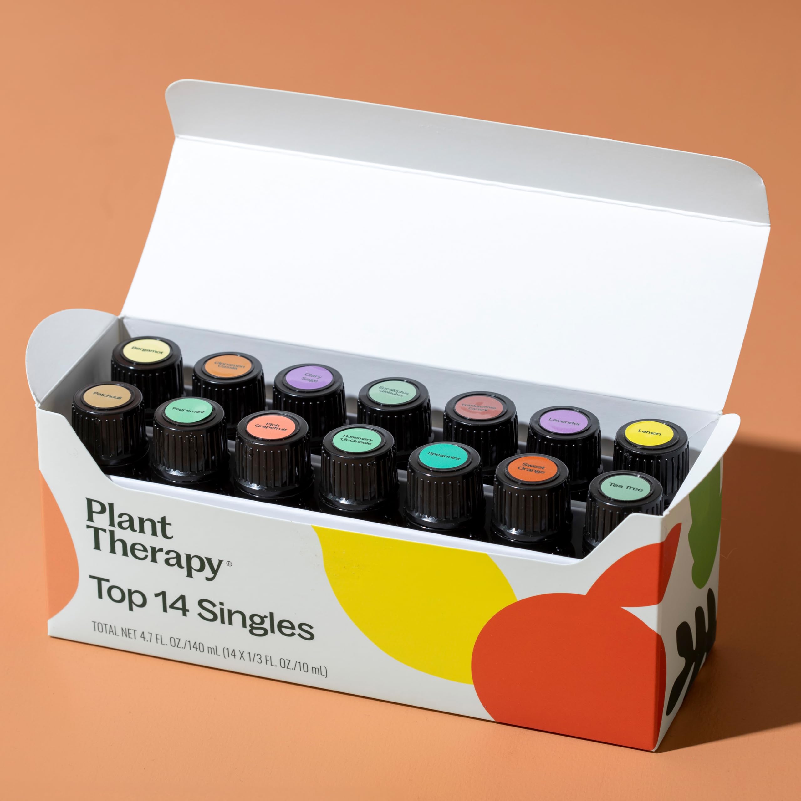 Plant Therapy Top 14 Aceites Esenciales bergamota botella: ánimo suave y bienestar