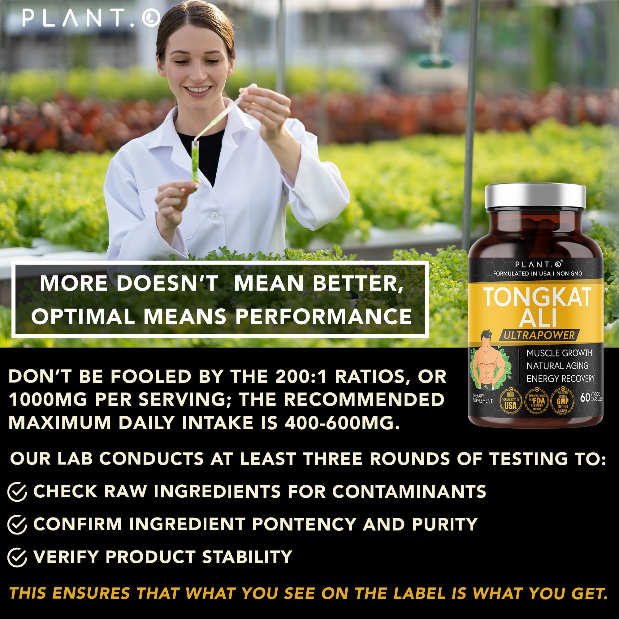 PLANT.O NUTRITION Tongkat Ali Ultrapower: imagen de entrenamiento para sesiones intensas