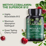 PlantFusion B12 Methyl 1000 mcg, absorción rápida para soporte nervioso.