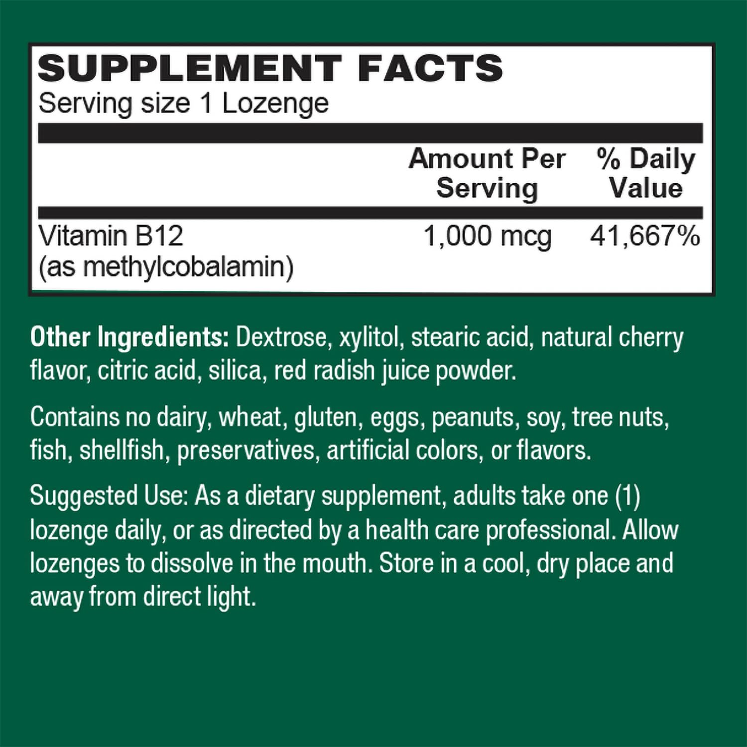 PlantFusion B12 Methyl 1000 mcg, dosis diaria fácil de usar.