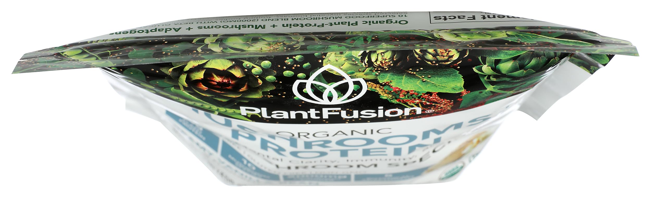 PlantFusion sabor vainilla en polvo, agradable para batidos y café.