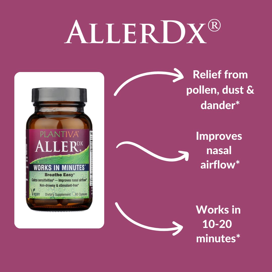 Plantiva AllerDx: empaque destacando la fórmula natural y sostenible.