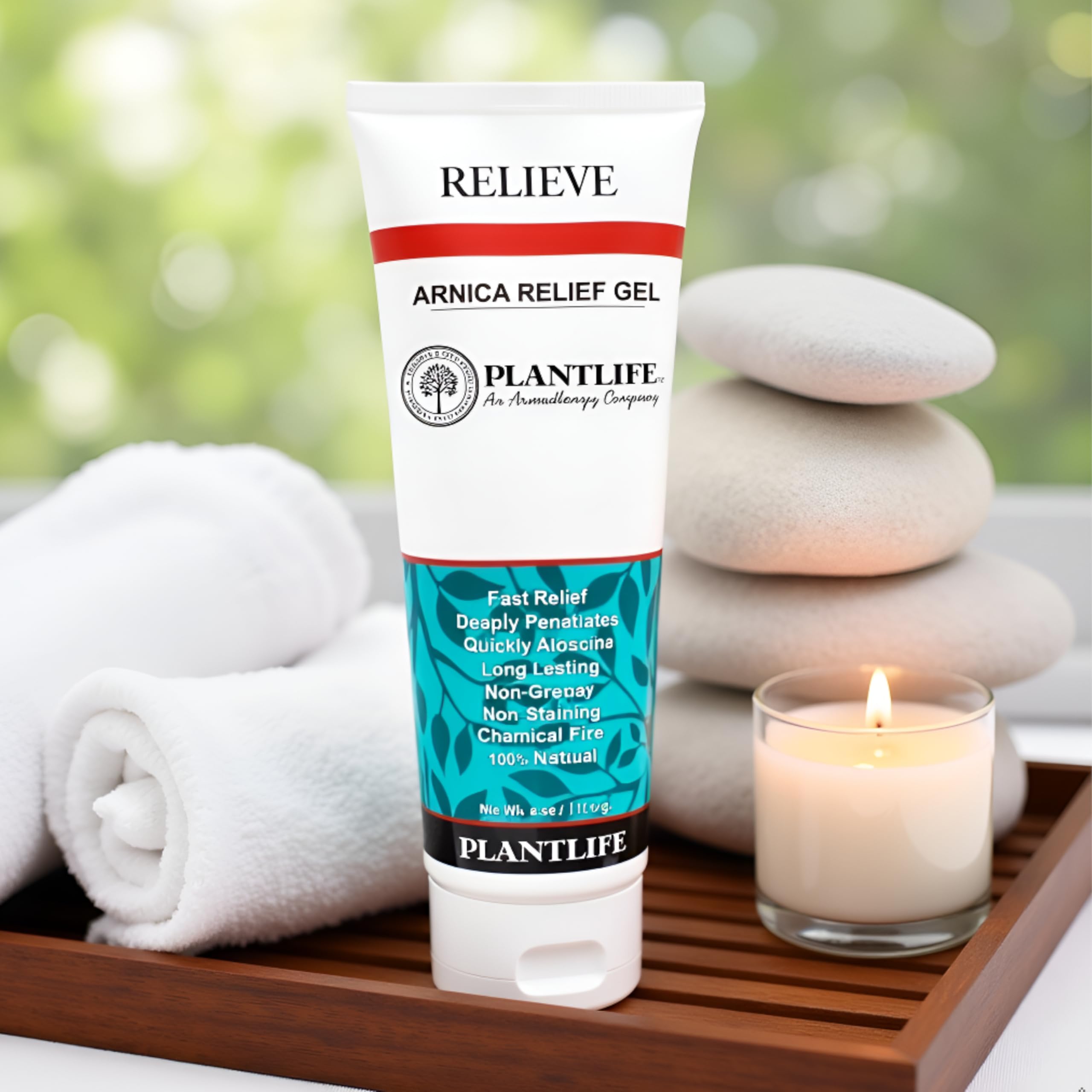 Plantlife Arnica Relieve Gel presenta envase claro para una experiencia de compra fácil