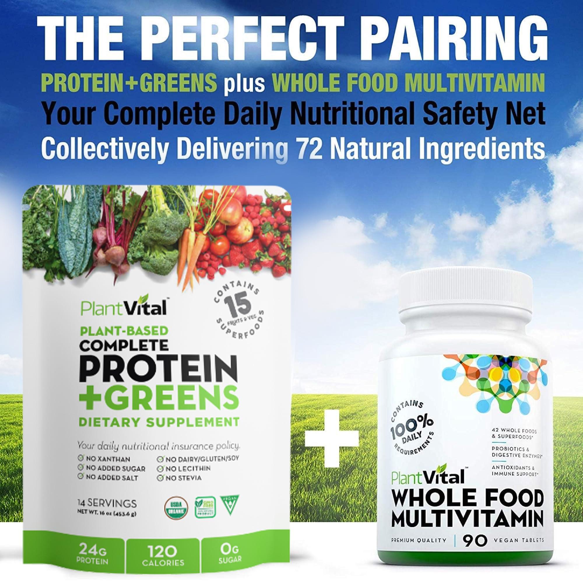 Plantvital 15 superalimentos y verduras, mezcla nutritiva para empezar el día.
