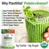 Plantvital etiqueta orgánica sin sabor, opción saludable para batidos diarios.