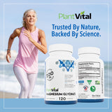 Plantvital magnesio glicinato 200mg, caja detallada para almacenamiento seguro.