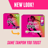 Aplicador cónico de inserción suave en Playtex Sport para colocación precisa