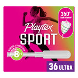 Playtex Sport tampón Ultra con aplicador ergonómico para inserción cómoda durante el ejercicio