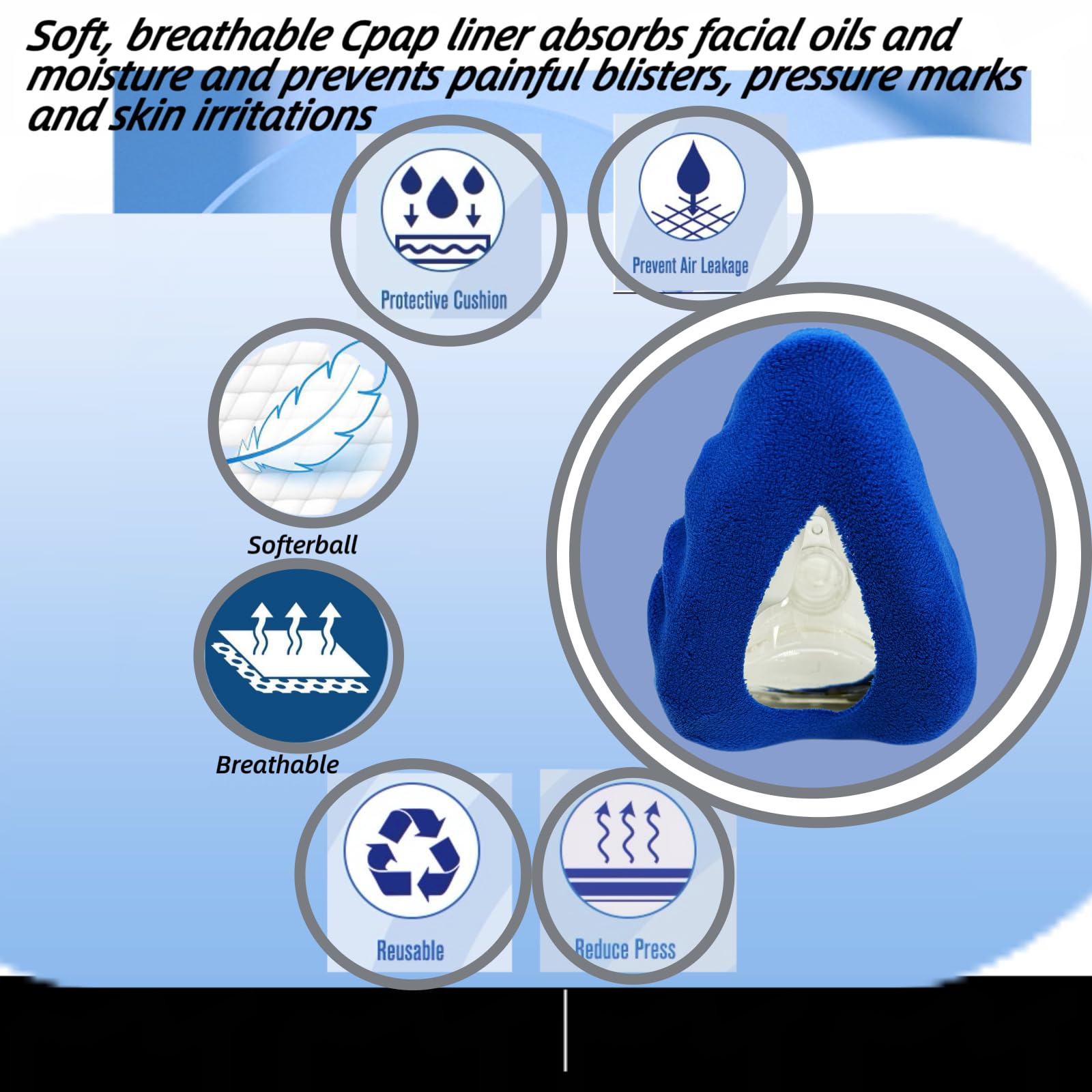playWooWgo ajuste universal mascarilla CPAP mejora el ajuste y reduce roces