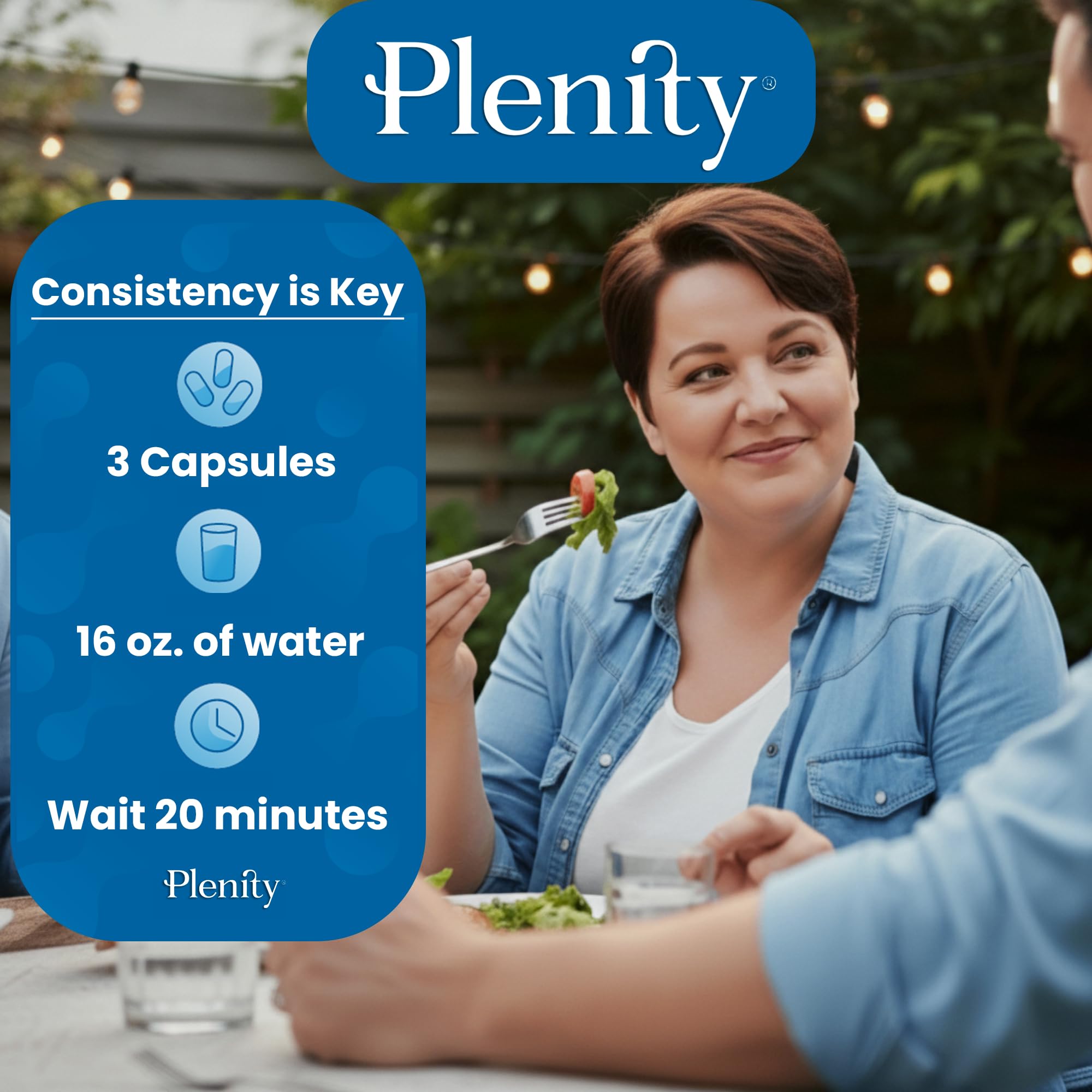 Plenity uso en casa para mantener habitos alimentarios.