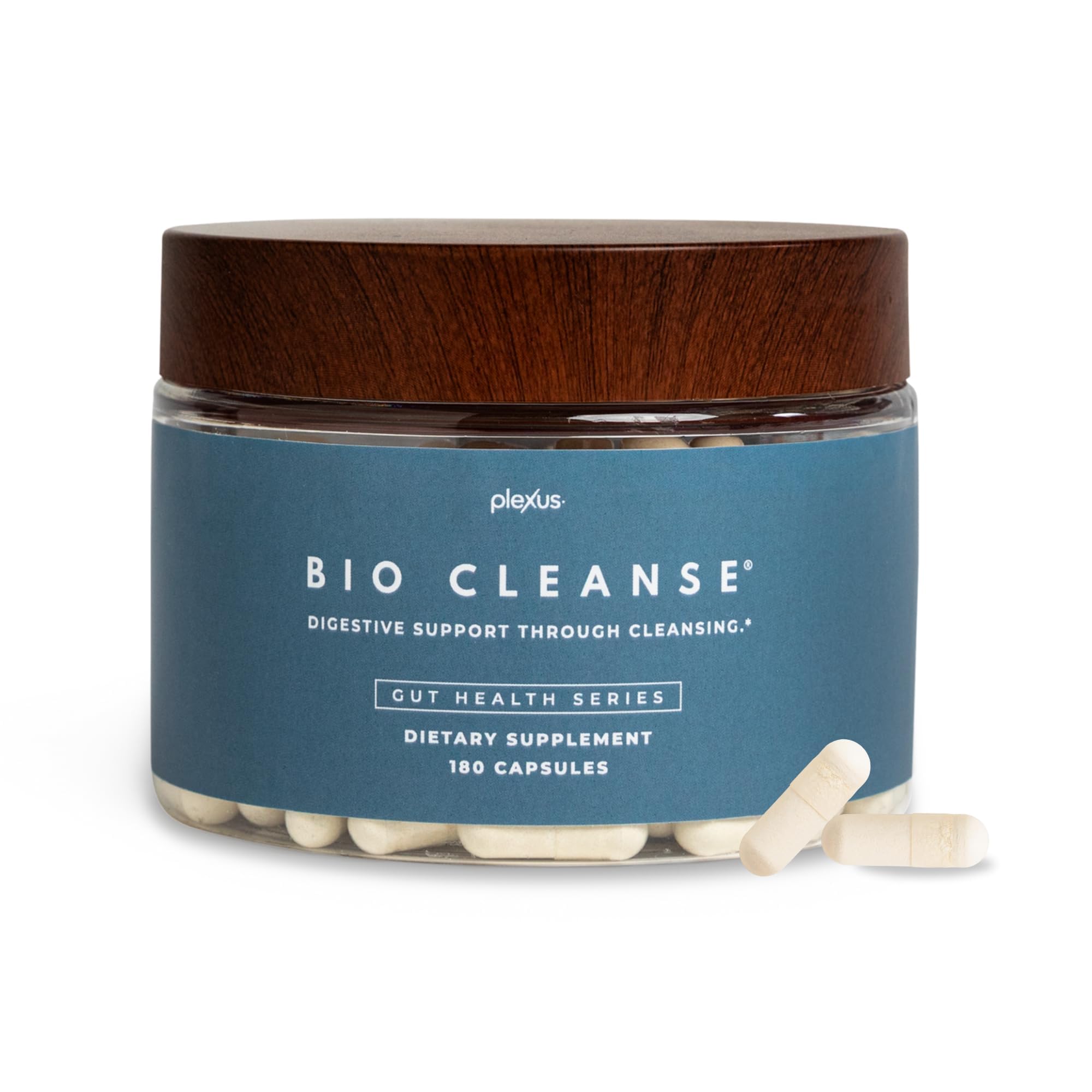 Plexus Bio Cleanse cápsulas para apoyar la regularidad y la limpieza suave.
