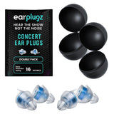 Plugz tapones de concierto azules, invisibles y discretos para escuchar música con claridad.