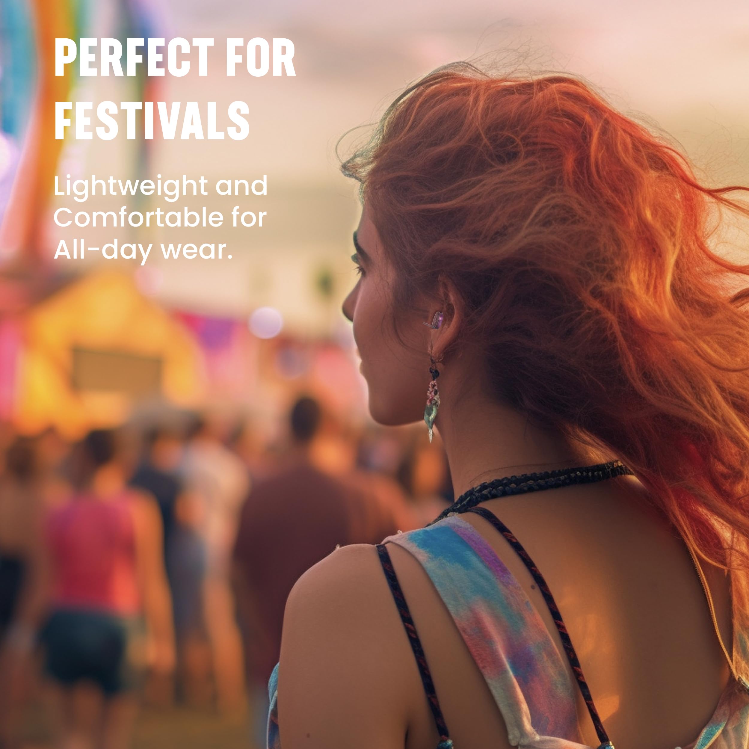 Plugz para festivales y conciertos en distintos lugares, uso versátil.