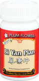 Bi Yan Pian de Plum Flower, frasco de 120 tabletas para uso diario.