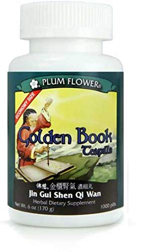 Plum Flower Libro Dorado: formato económico con 1000 píldoras de té para ritual diario.