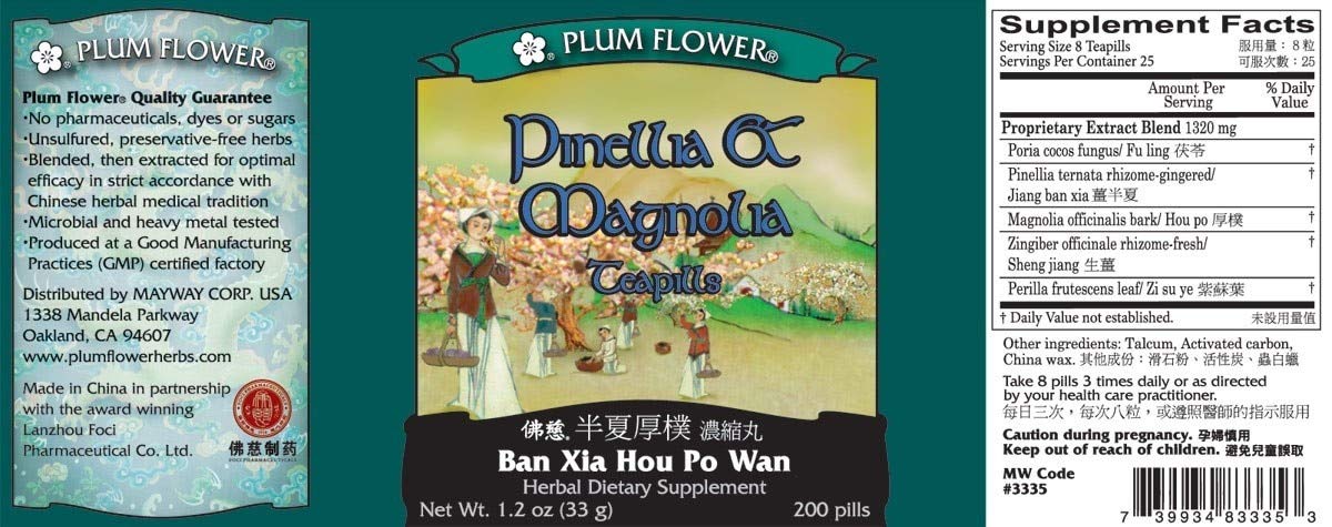 Frasco de Plum Flower con dosis diarias de cápsulas para uso diario