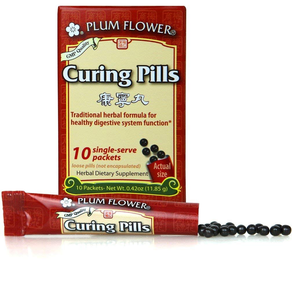 Pastillas Kang Ning Wan de Plum Flower en sobres prácticos para uso diario.