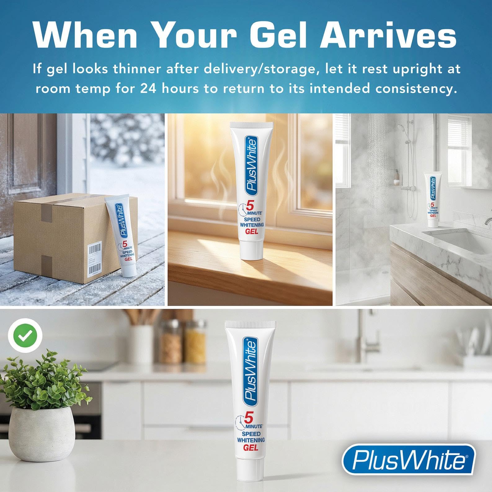 Plus White Speed Gel: aplicación con cepillo para cobertura uniforme.