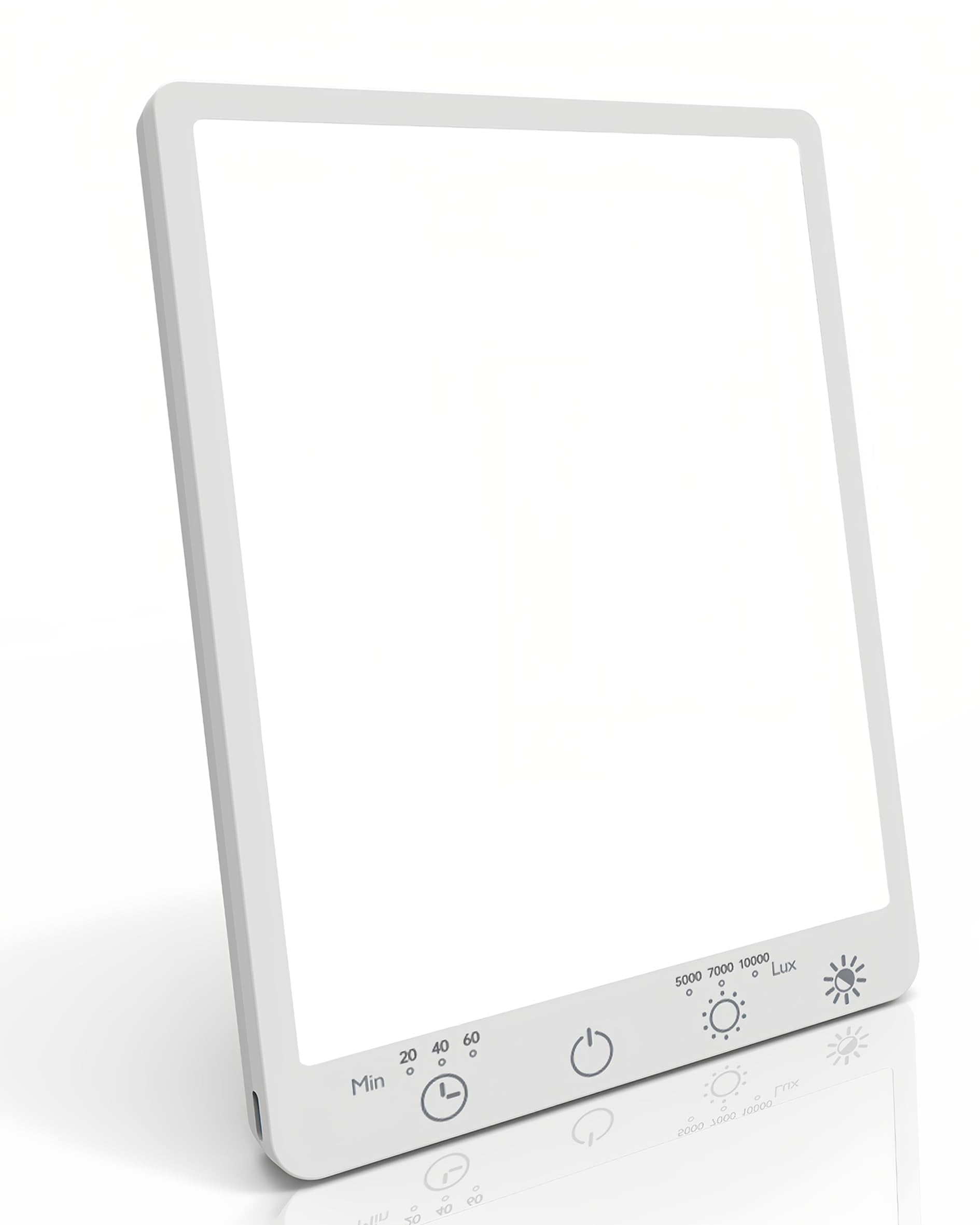 Plynvexa lampara-terapia-luz-10000-lux, iluminación intensa para bienestar diario en casa.