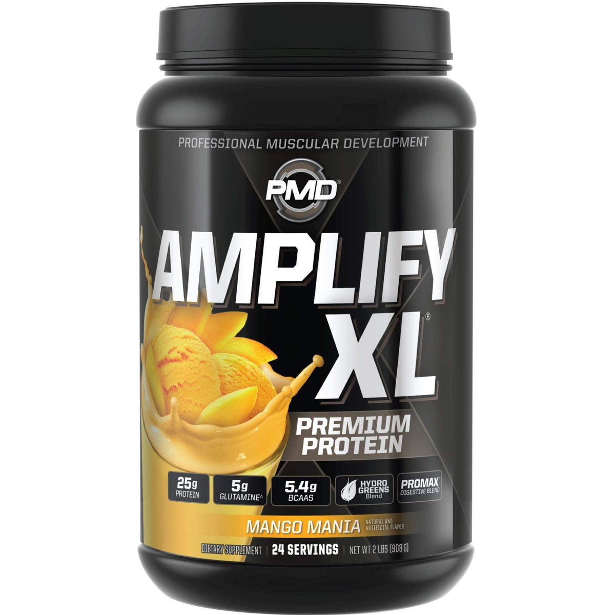 PMD Amplify XL botella derramando, ideal para recuperación posentrenamiento