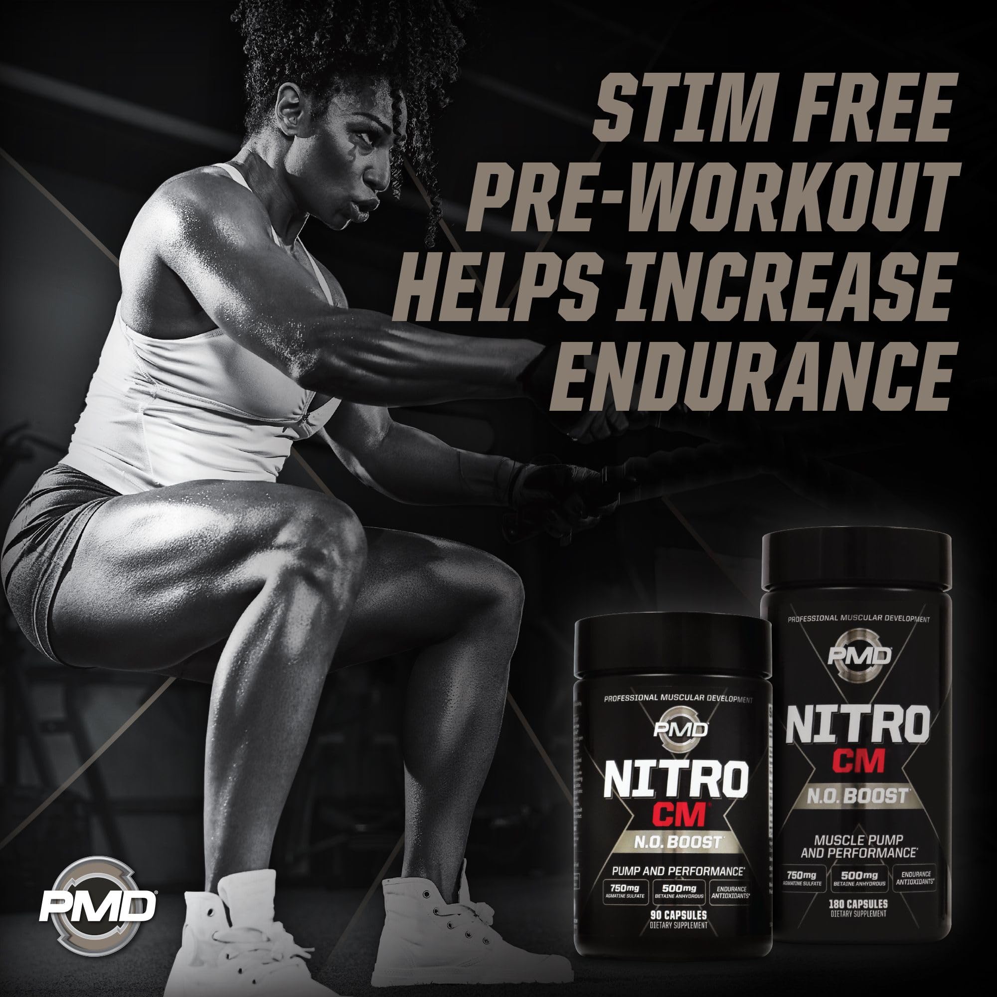 PMD Nitro CM: Betaína anhidra para rendimiento durante entrenamientos largos.