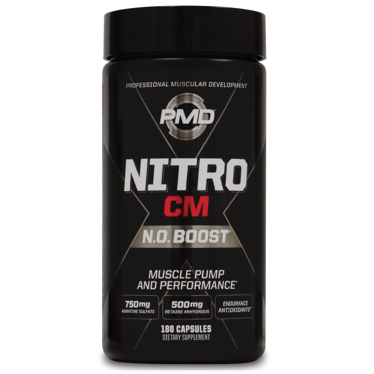 PMD Nitro CM: bote de óxido nítrico para mayor vascularidad y bombeo durante el entrenamiento.