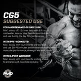 PMD Sports CG5: etiqueta nutricional para conocer ingredientes y dosificación.