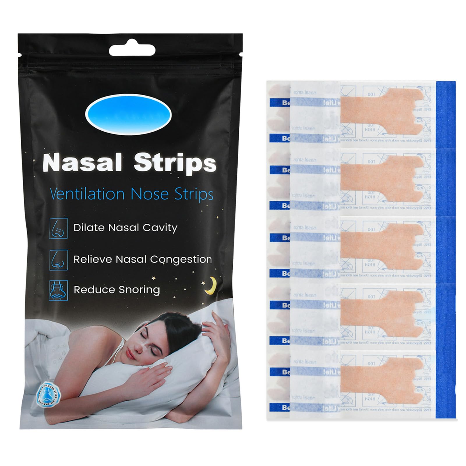PNNDSST tira para la nariz apertura nasal para respirar mejor.
