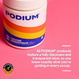 Mezcla suave de Podium Creatina Monohidratada Pink Lemonade se disuelve fácilmente en agua