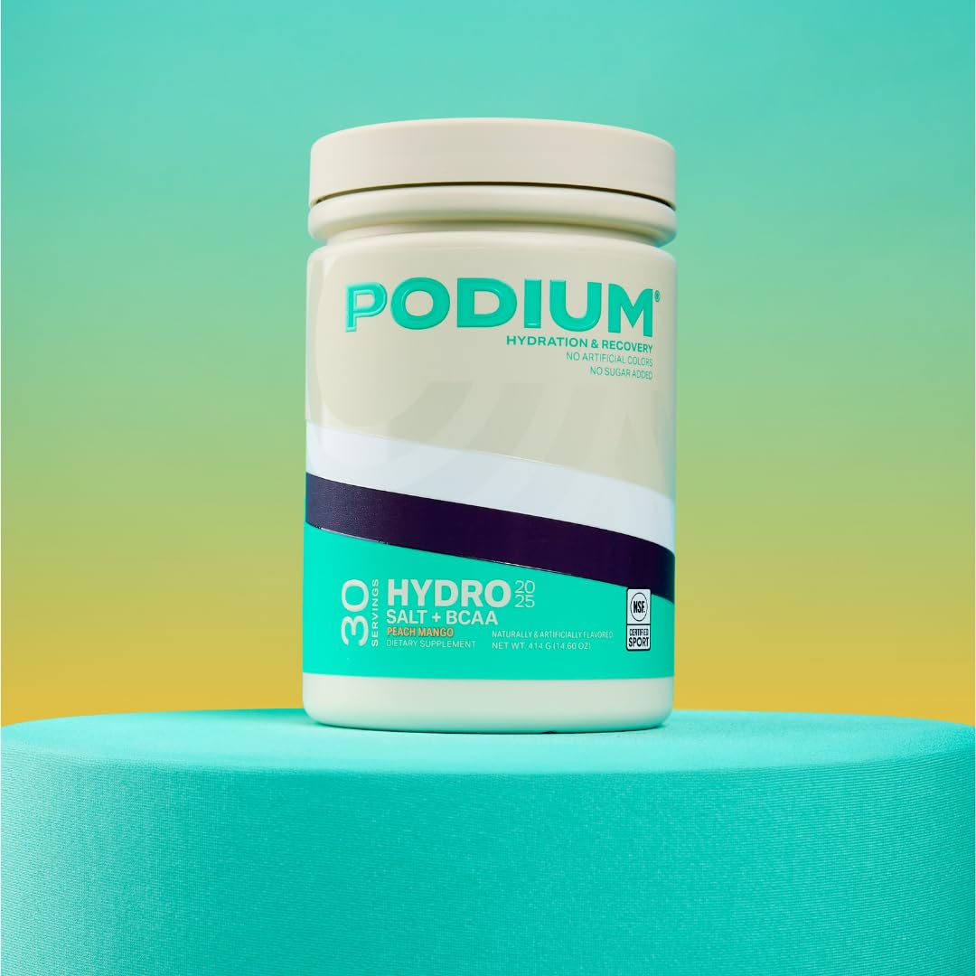 Podium Nutrition Hydro+Salt, etiqueta nutricional clara, guía rápida de uso