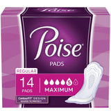 Poise compresas absorcion maxima, vista frontal para proteccion diaria