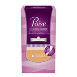 Poise Microliners, empaque de dos paquetes para uso diario y discreción.