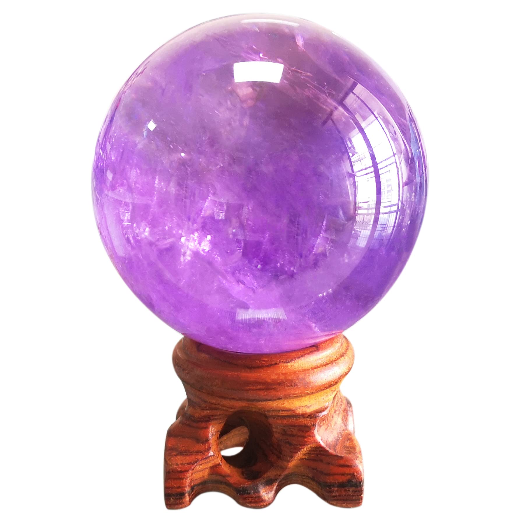Polar Jade esfera amatista de primera calidad 50 mm para meditación y claridad